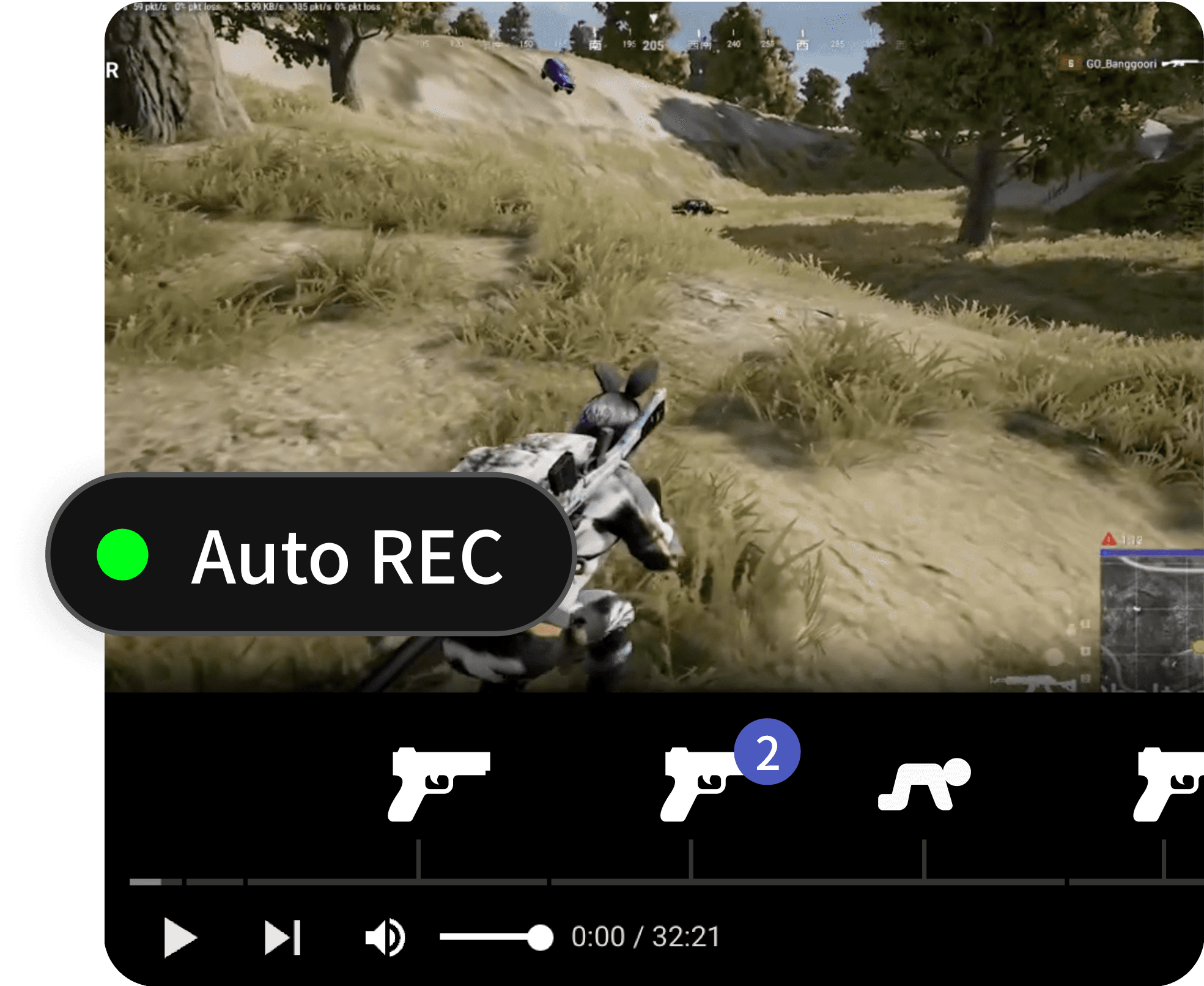 PUBG Auto Recording - Recording at the same time as start